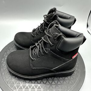 Levi Strauss Boots Kid‎ 12M Black Lace Up Faux Leather